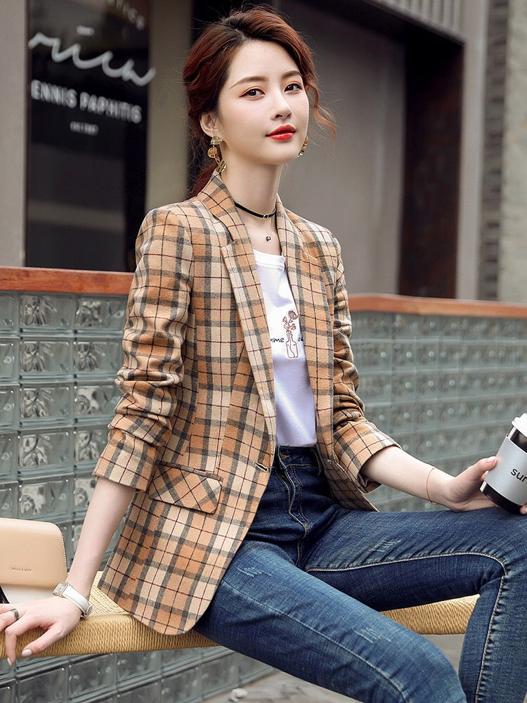 Spring And Summer Thin Slim Fit Professional Short Suit Jacket (see size chart under more details)