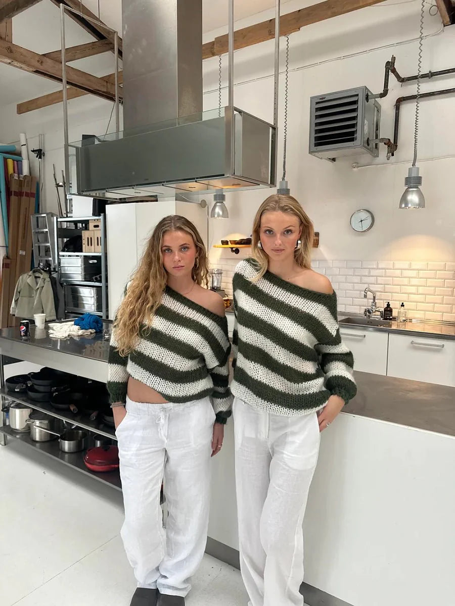 Jaida Loose Striped Pullover Sweater