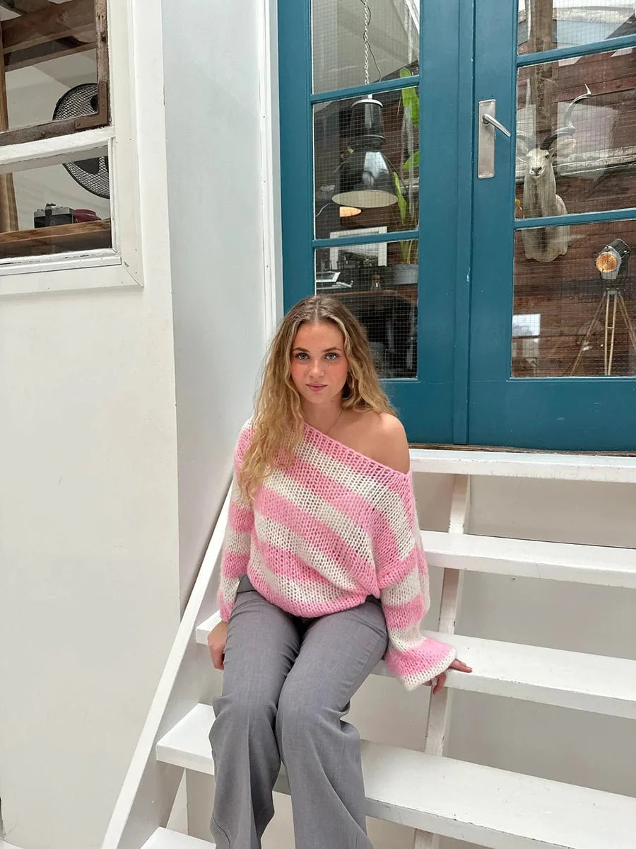 Jaida Loose Striped Pullover Sweater