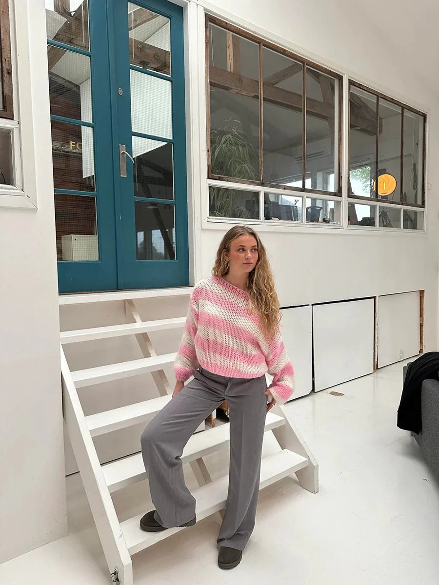 Jaida Loose Striped Pullover Sweater