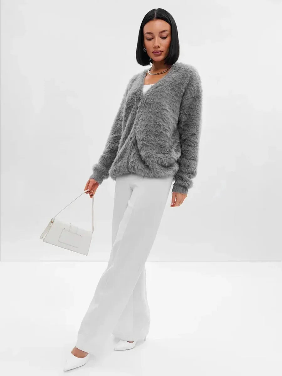 Cozy Priya Loose V-neck Sweater - Fall Essential